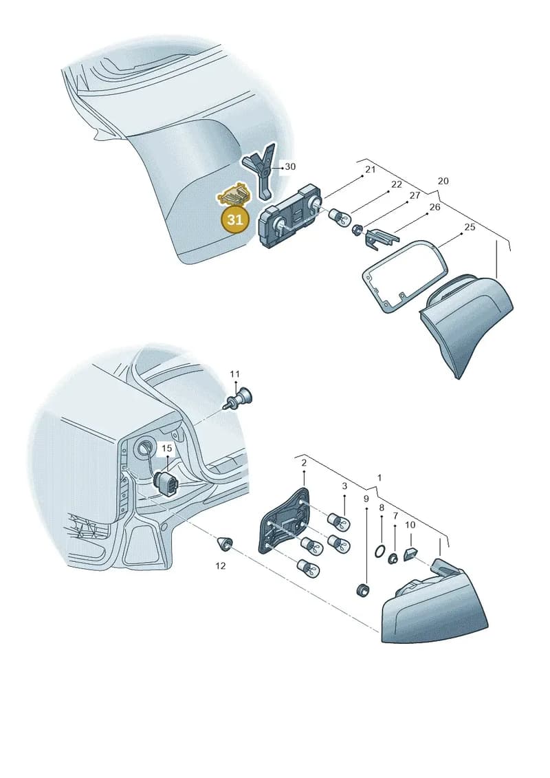 1J0972924 — SEAT Exeo ST Reference (2008-2011) diagram 454945000, position 31