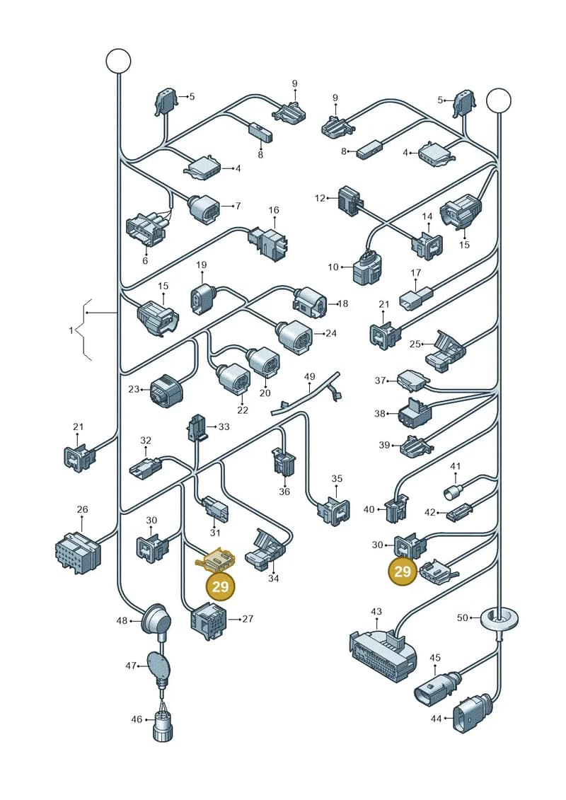 1J0972924 — Volkswagen Golf (2011-2013) diagram 649971830, position 29