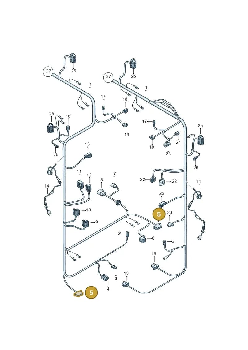 1J0972924 — SEAT Altea XL (2013-) diagram 418971860, position 5