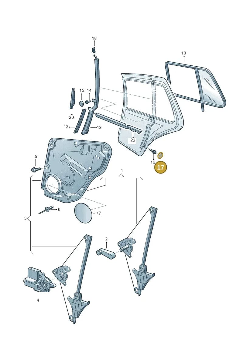 1J48394179B9 — Volkswagen Jetta/Wagon (2002-2006) diagram 266839600, position 17