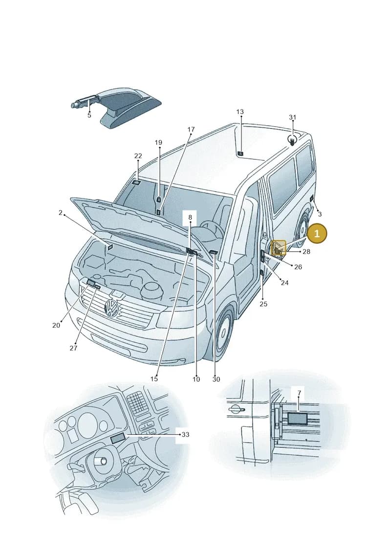 1K0010767N — Volkswagen Transp. caravelle (2011-2015) diagram 410010000, position 1