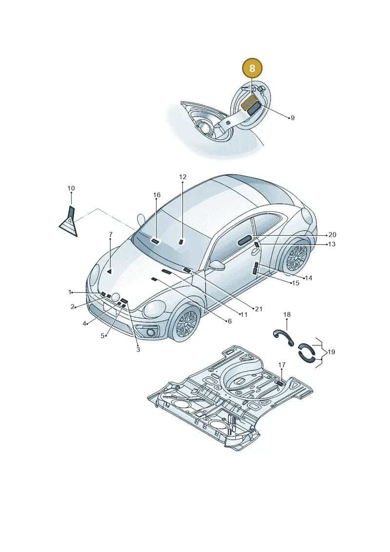 1K0010767N — Volkswagen New beetle (2011-2016) diagram 801010000, position 8