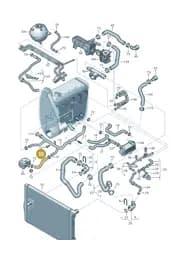 1K0121058C Volkswagen Coolant Hose