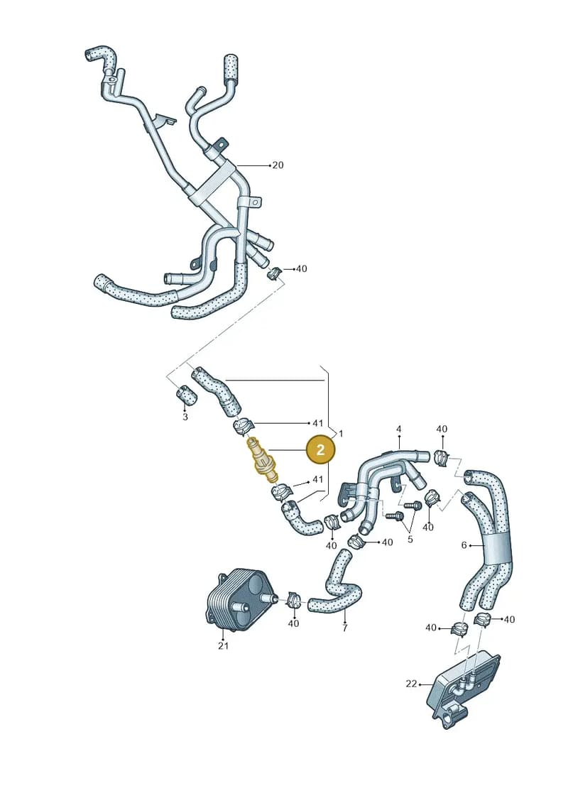 1K0121113B — Audi A5 Sportback (2016-2025) diagram 849121280, position 2