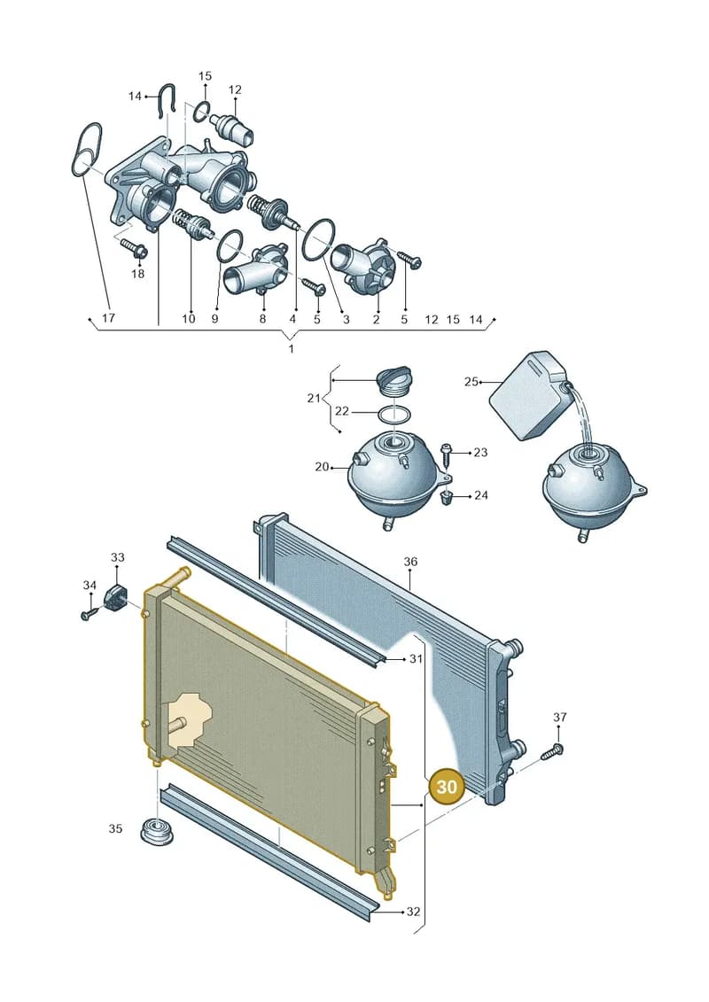 1K0121251EC — Volkswagen Tiguan (2011-2018) diagram 625121800, position 30