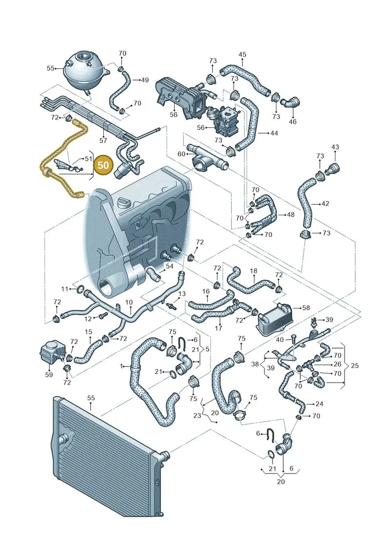 1K0122109CC — SEAT Altea XL (2013-) diagram 625121450, position 50