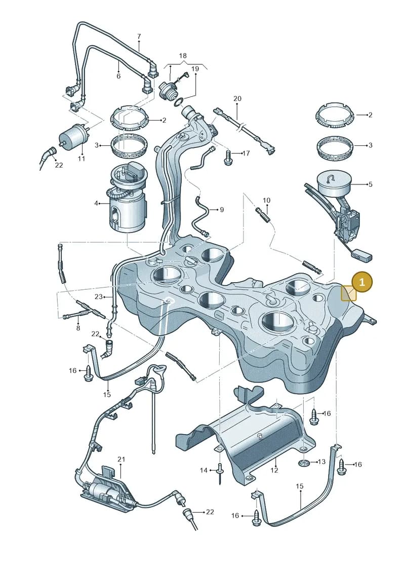 1K0201060HB — Volkswagen Golf (2011-2013) diagram 729201450, position 1