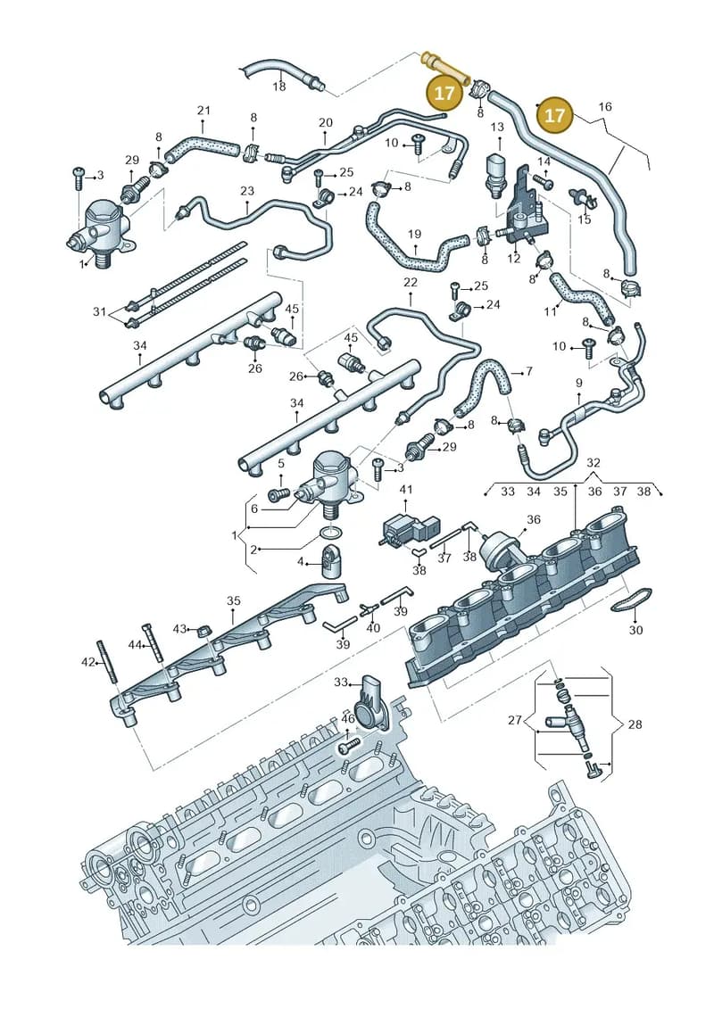 1K0201338P — Audi RS6 Avant qu.5.0 (2007-2010) diagram 641133400, position 17