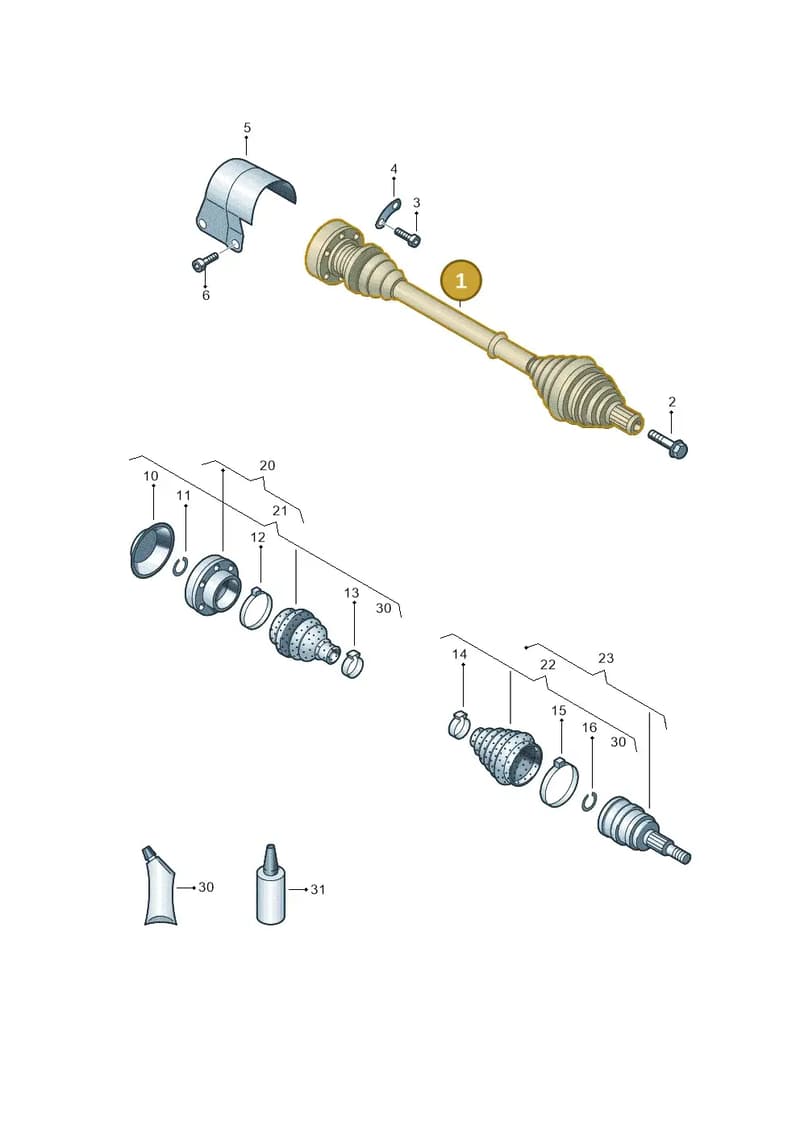 1K0407764CX — SEAT Altea XL (2013-) diagram 460407380, position 1