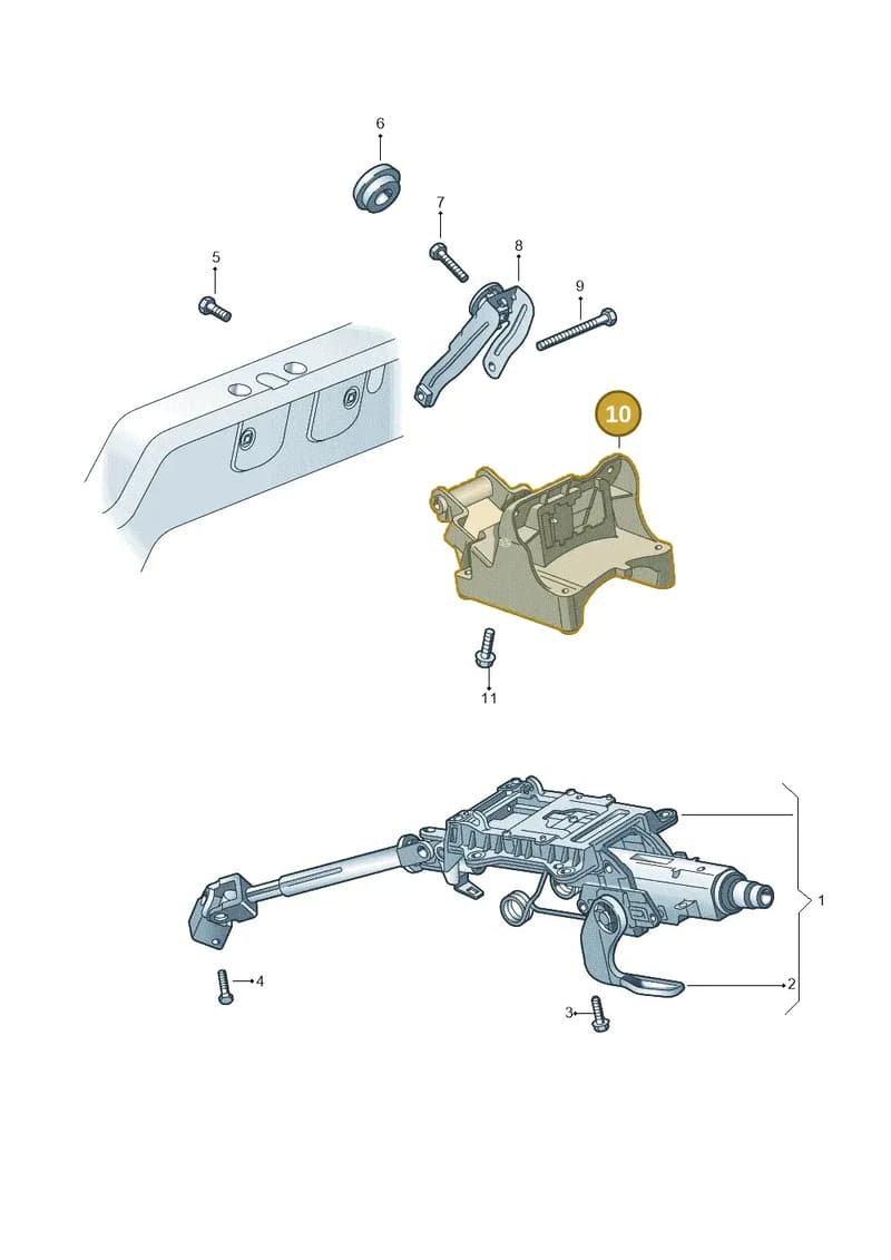 1K0419250L — Volkswagen Tiguan (2011-2018) diagram 866419300, position 10