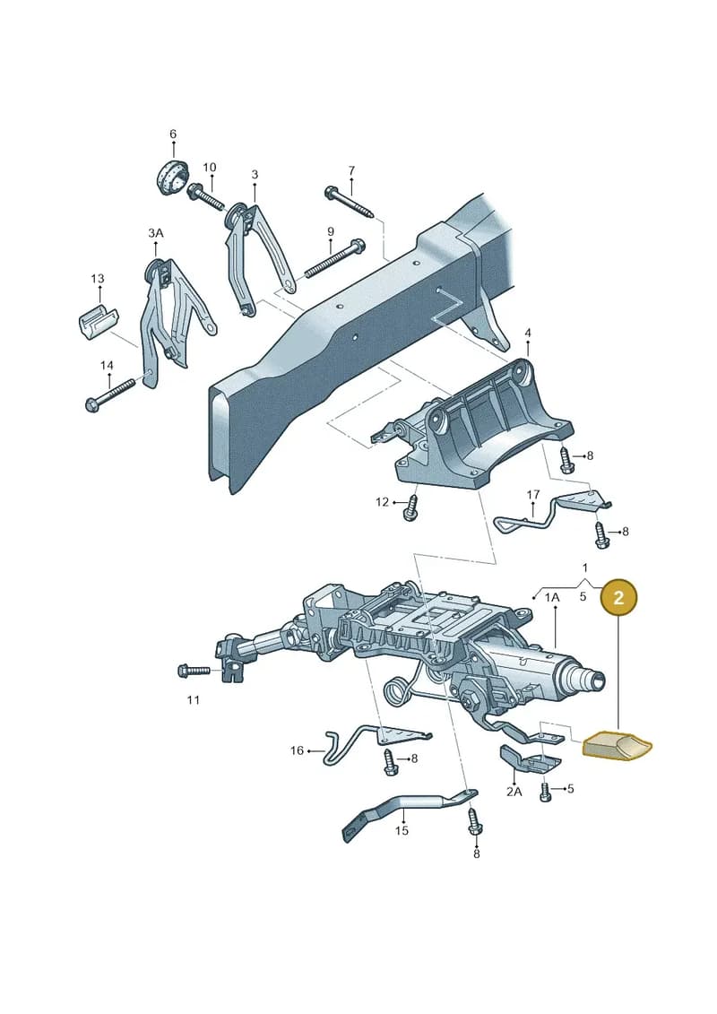 1K0419378 — SEAT Leon Stylance (2010-2012) diagram 412419350, position 2
