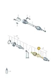 1K0498203G Volkswagen Joint Protective Sleeve with Assembly Parts