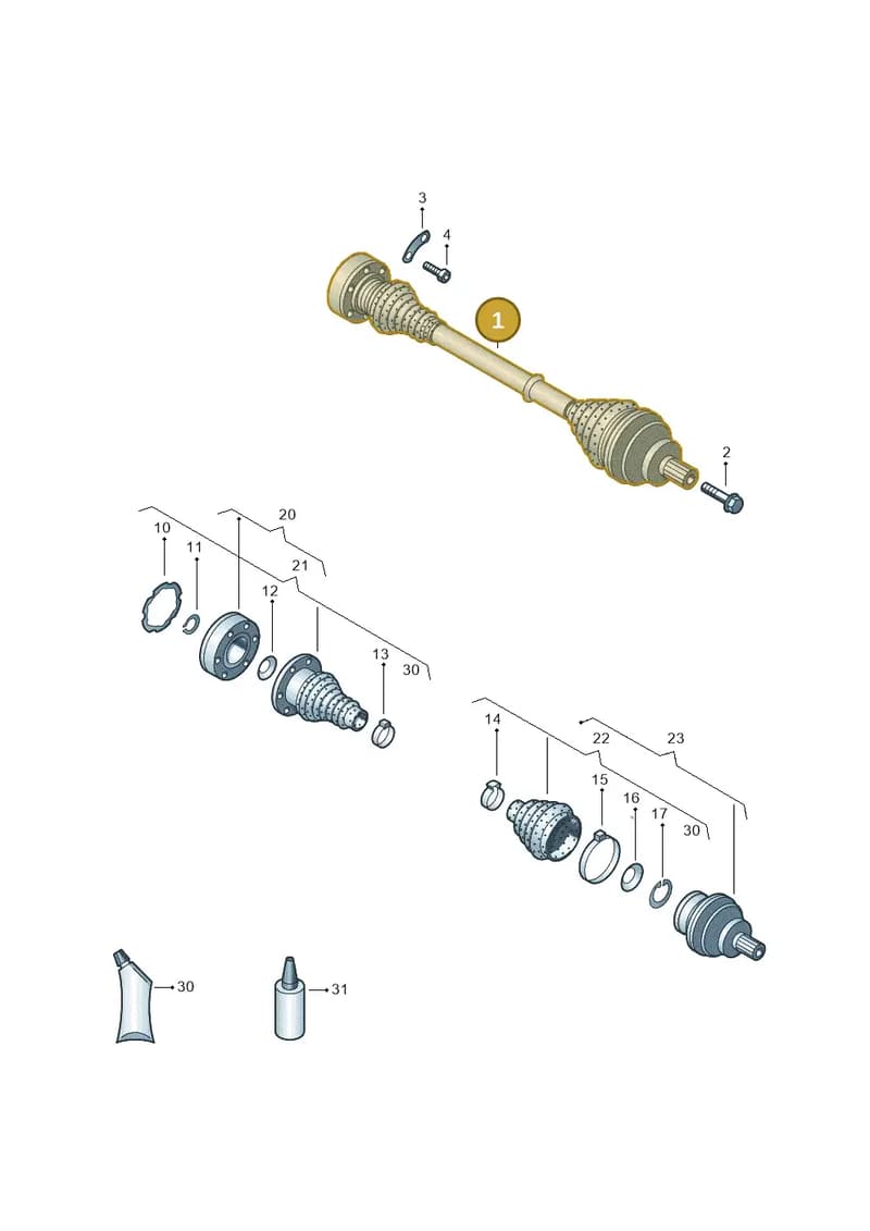 1K0501203A — Audi RS Q3 (2013-2018) diagram 656501100, position 1