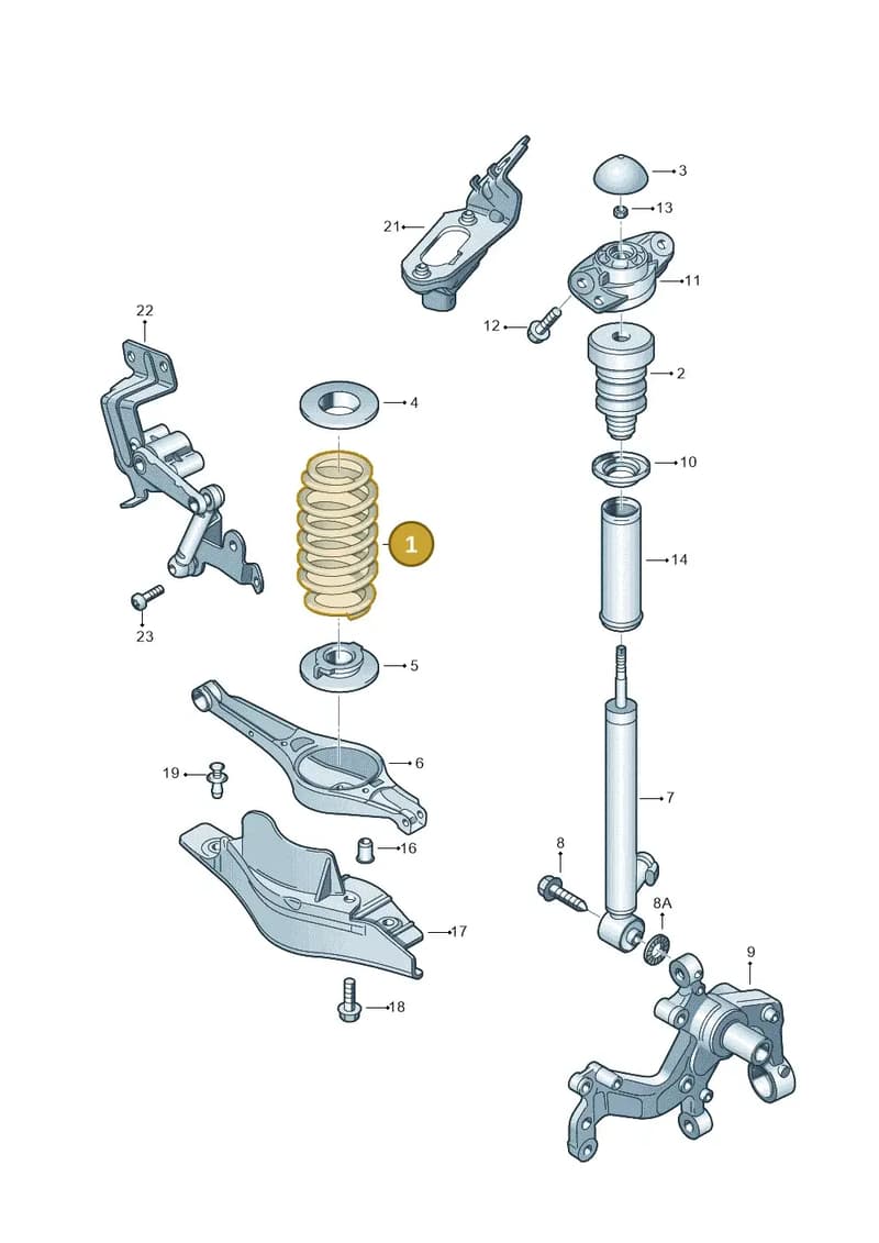 1K0511115HP — Volkswagen Golf (2011-2013) diagram 645511100, position 1