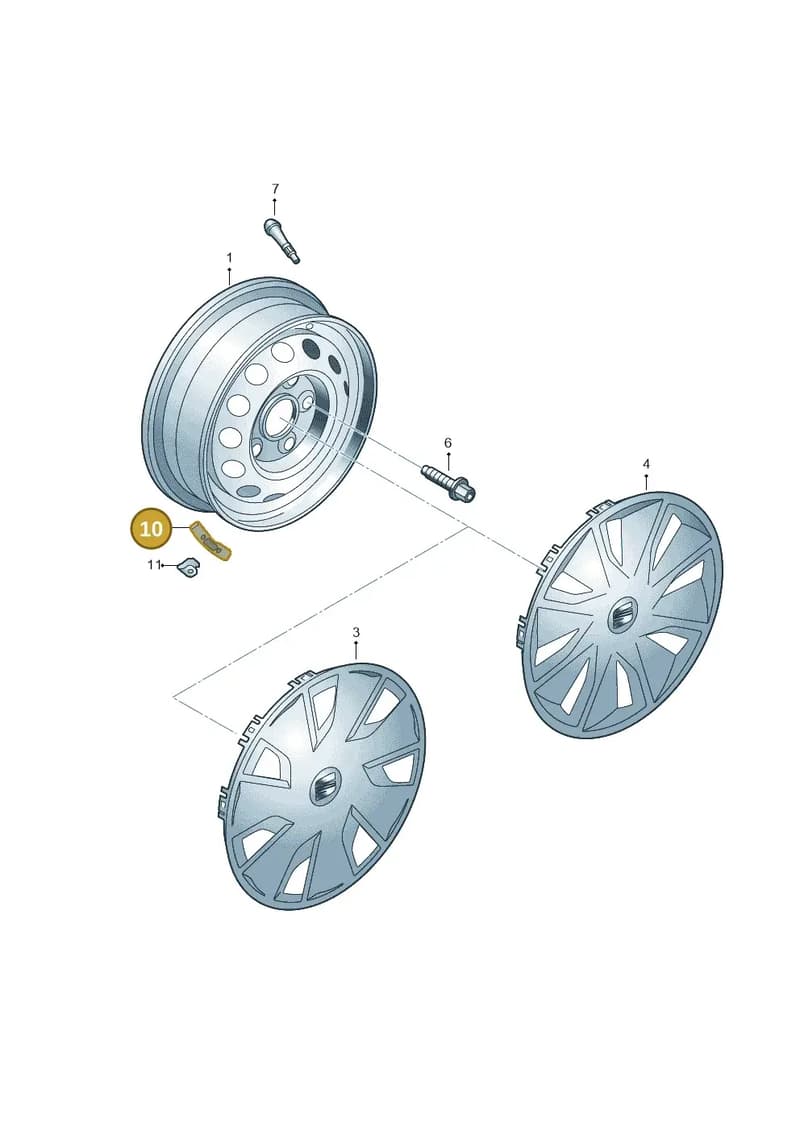 1K0601178B — SEAT Leon (2019-) diagram 754601100, position 10
