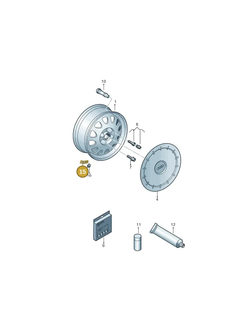 1K0601185B — Audi A2 (2000-2005) diagram 248601400, position 15