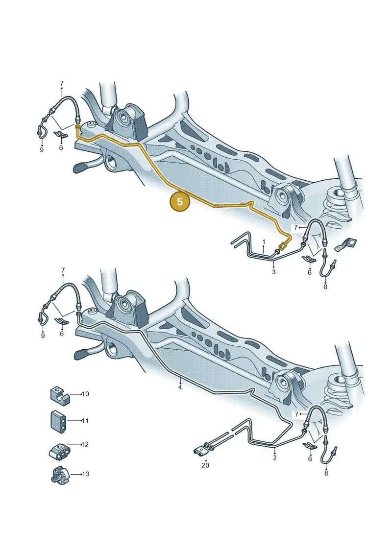 1K0611764N — Volkswagen Golf (2011-2013) diagram 412611300, position 5