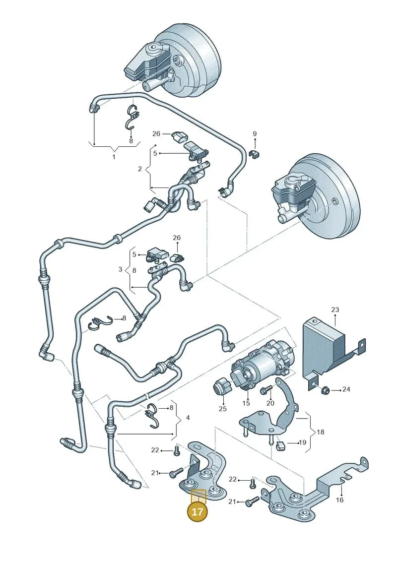 1K0612391R — Volkswagen Golf Plus 1.6 (2009-2011) diagram 412611800, position 17