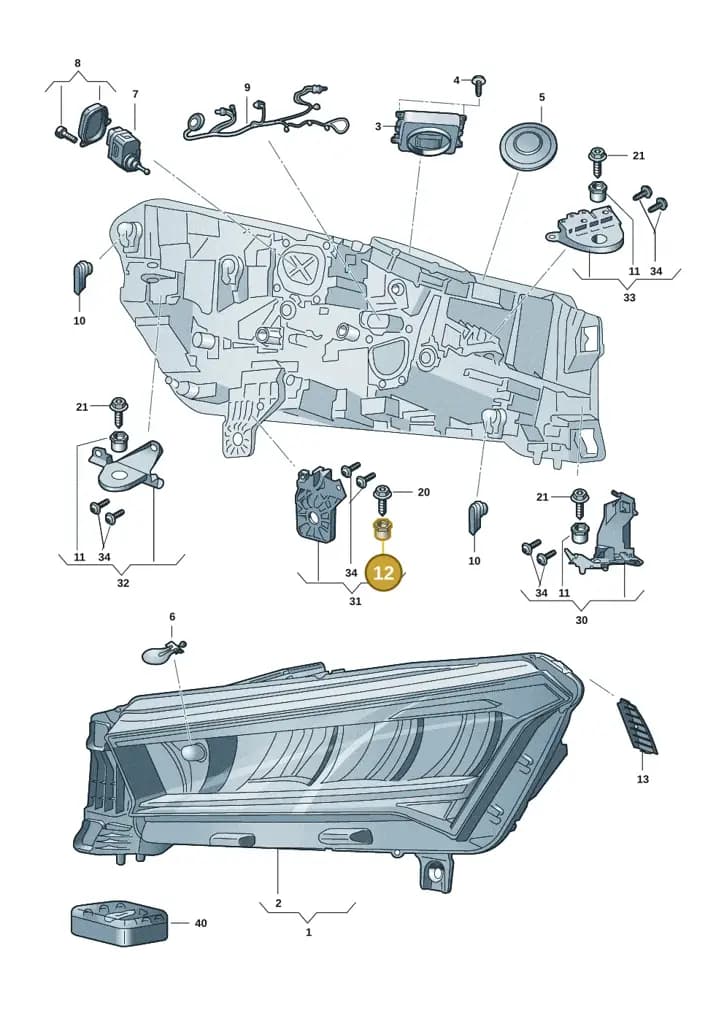 1K0805179 — Skoda Enyaq (2020-2021) diagram 50a941000, position 12