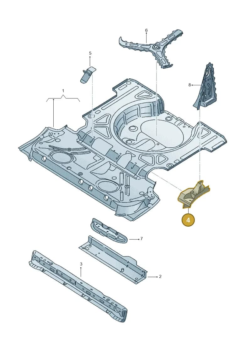 1K0813174 — SEAT Altea XL (2013-) diagram 418803500, position 4