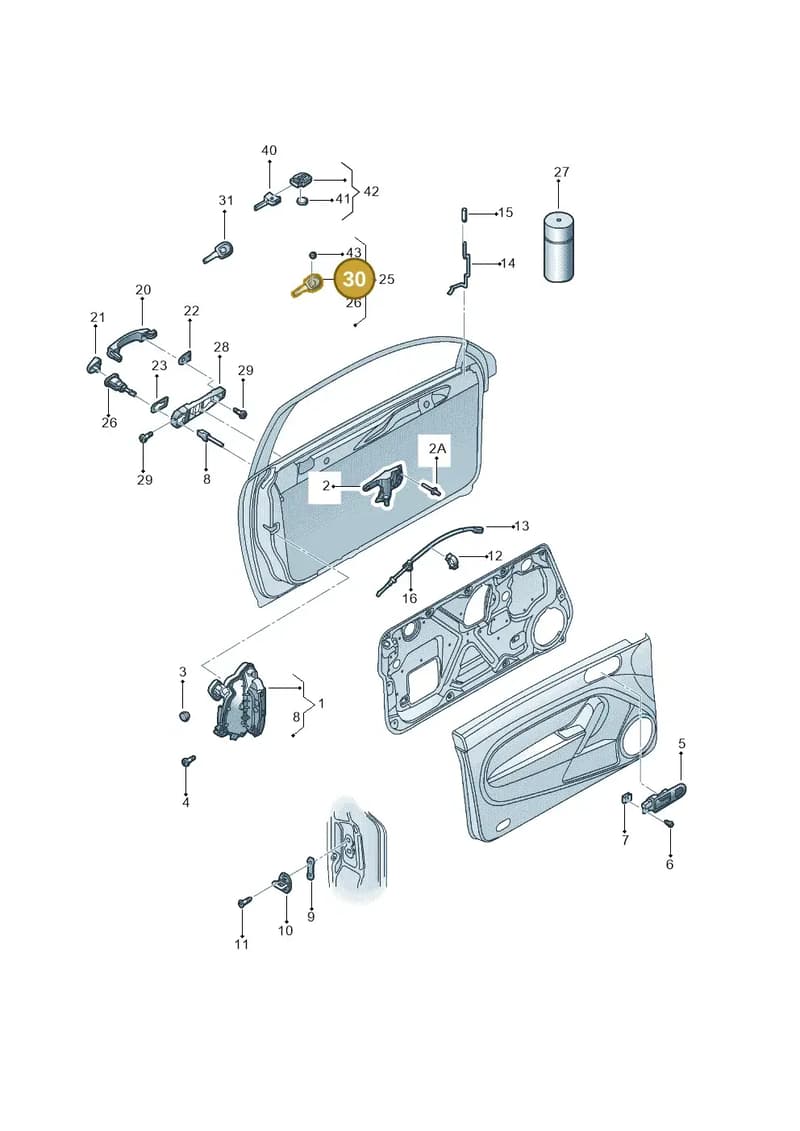 1K0837219CROH — Volkswagen New Beetle             06> (2005-) diagram 467837000, position 30