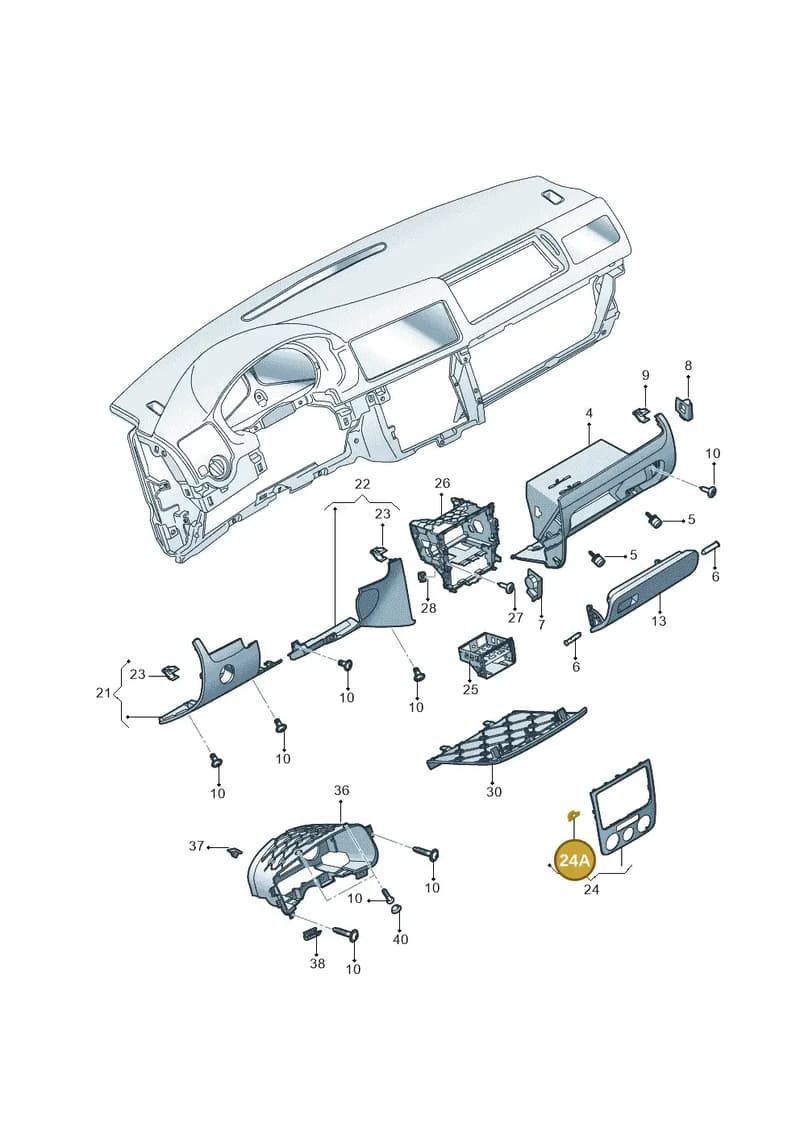 1K0858154 — Volkswagen Bora (2008-2016) diagram 643857100, position 24A