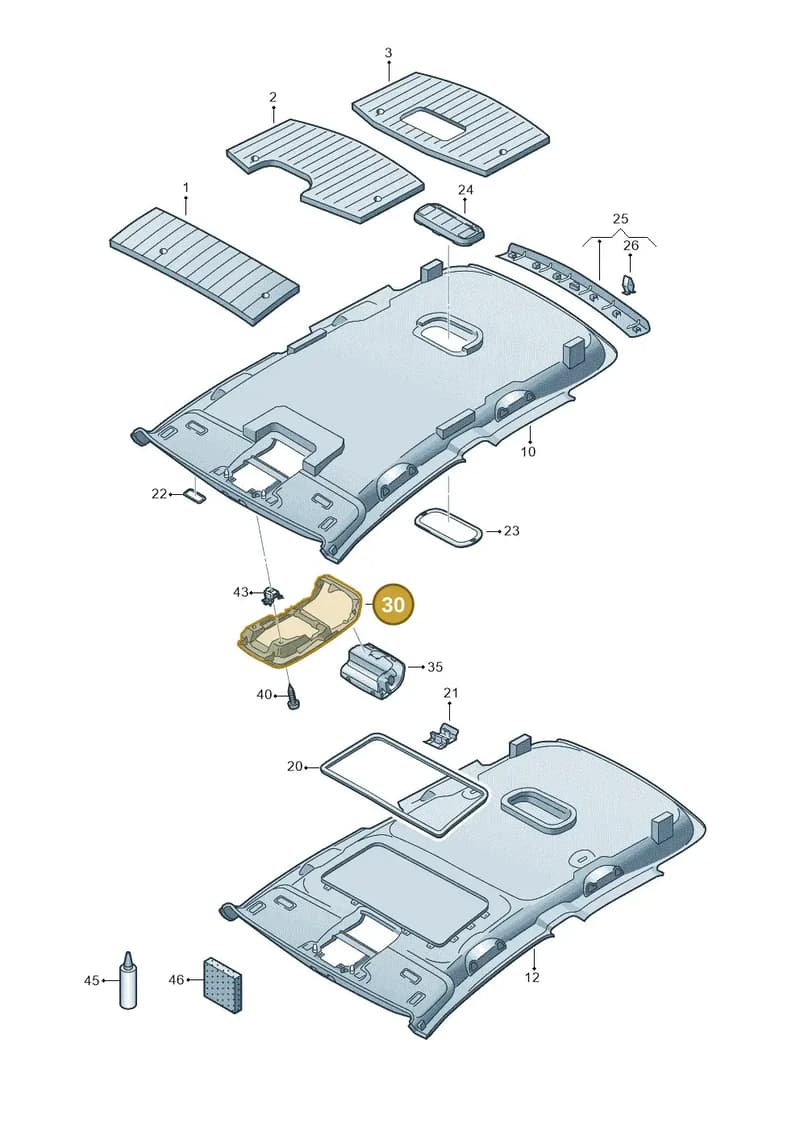 1K0867489E82V — Volkswagen Golf (2011-2013) diagram 420867550, position 30