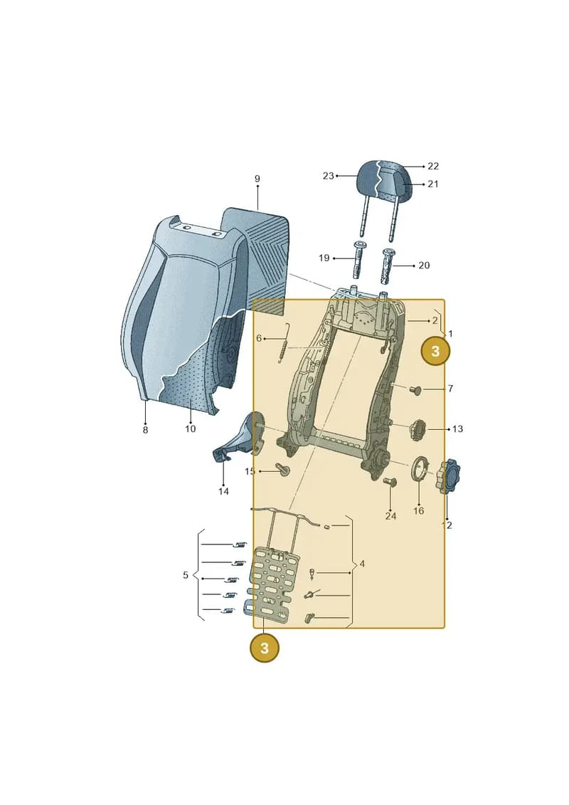 1K0881705AF — SEAT Leon Stylance (2010-2012) diagram 456881500, position 3