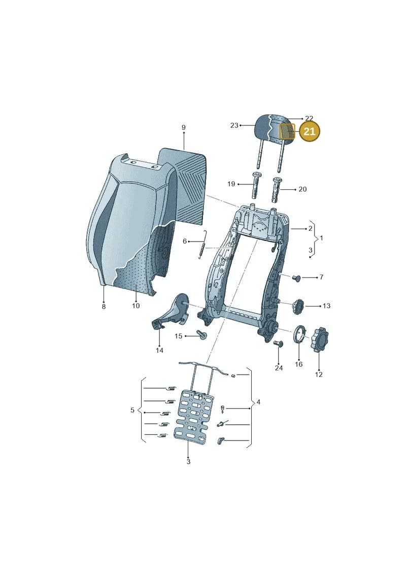 1K0881914B — SEAT Leon Stylance (2010-2012) diagram 456881500, position 21