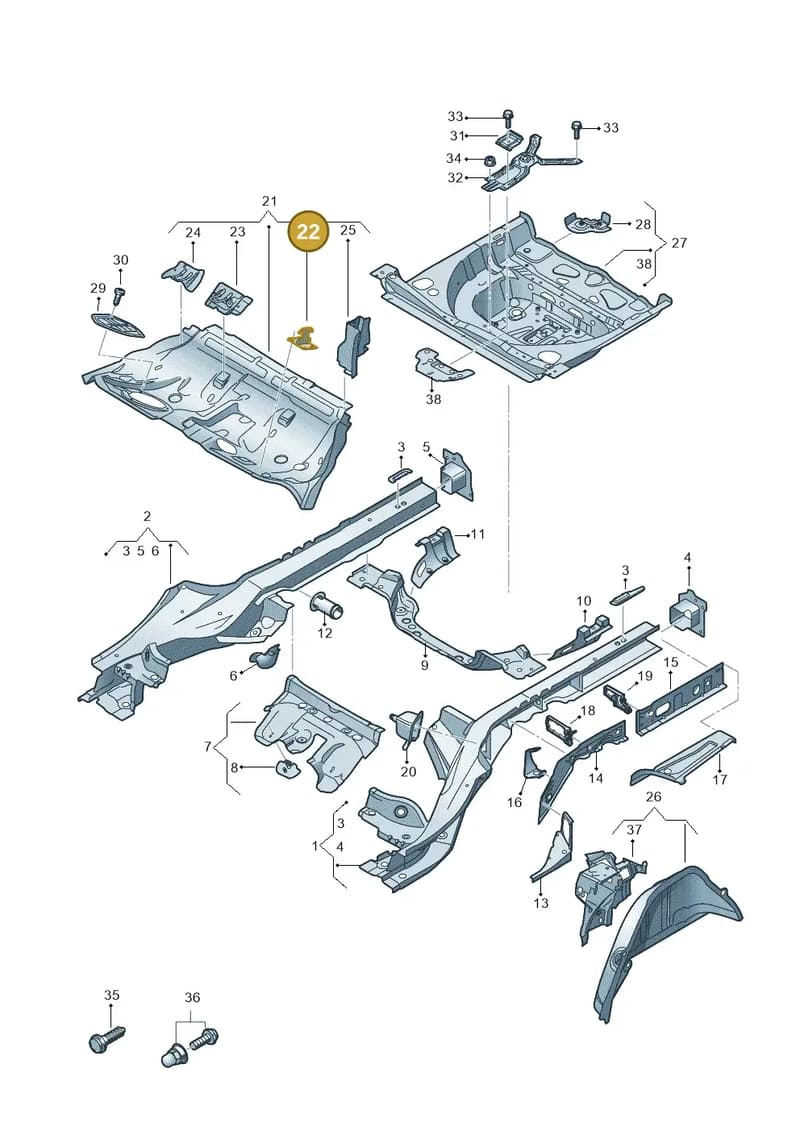 1K0885309A — Audi RS6 Avant (2019-2025) diagram 435803400, position 22