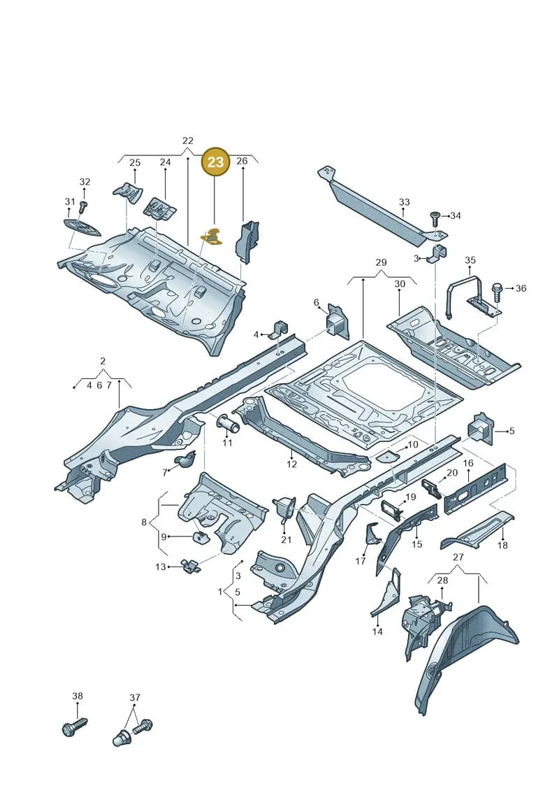 1K0885309A — Audi A6 (2018-2025) diagram 435803410, position 23