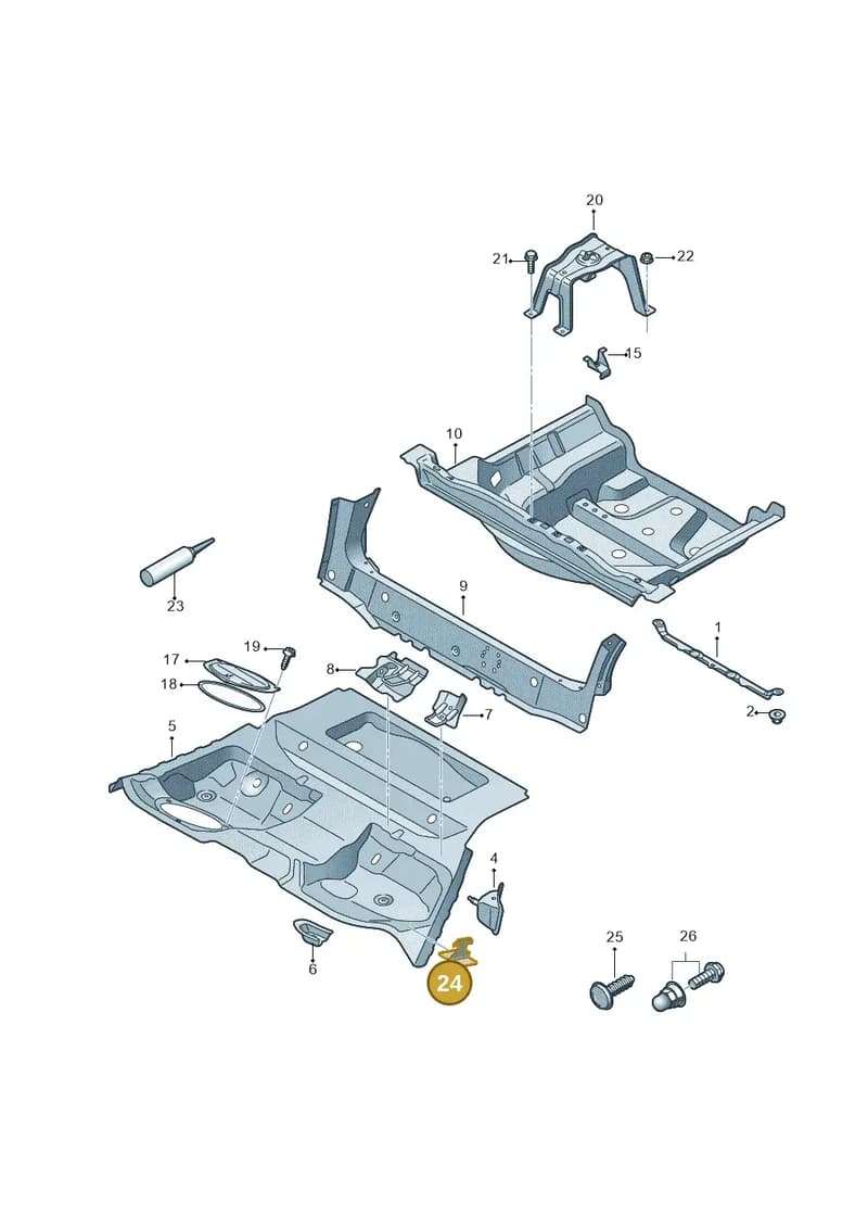 1K0885309A — Audi RS4 Avant (2017-2025) diagram 438803500, position 24
