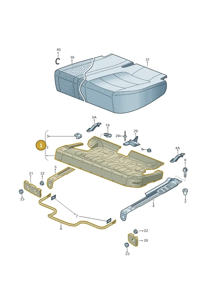 1K0885321H — Volkswagen Tiguan (2011-2018) diagram 719885030, position 1