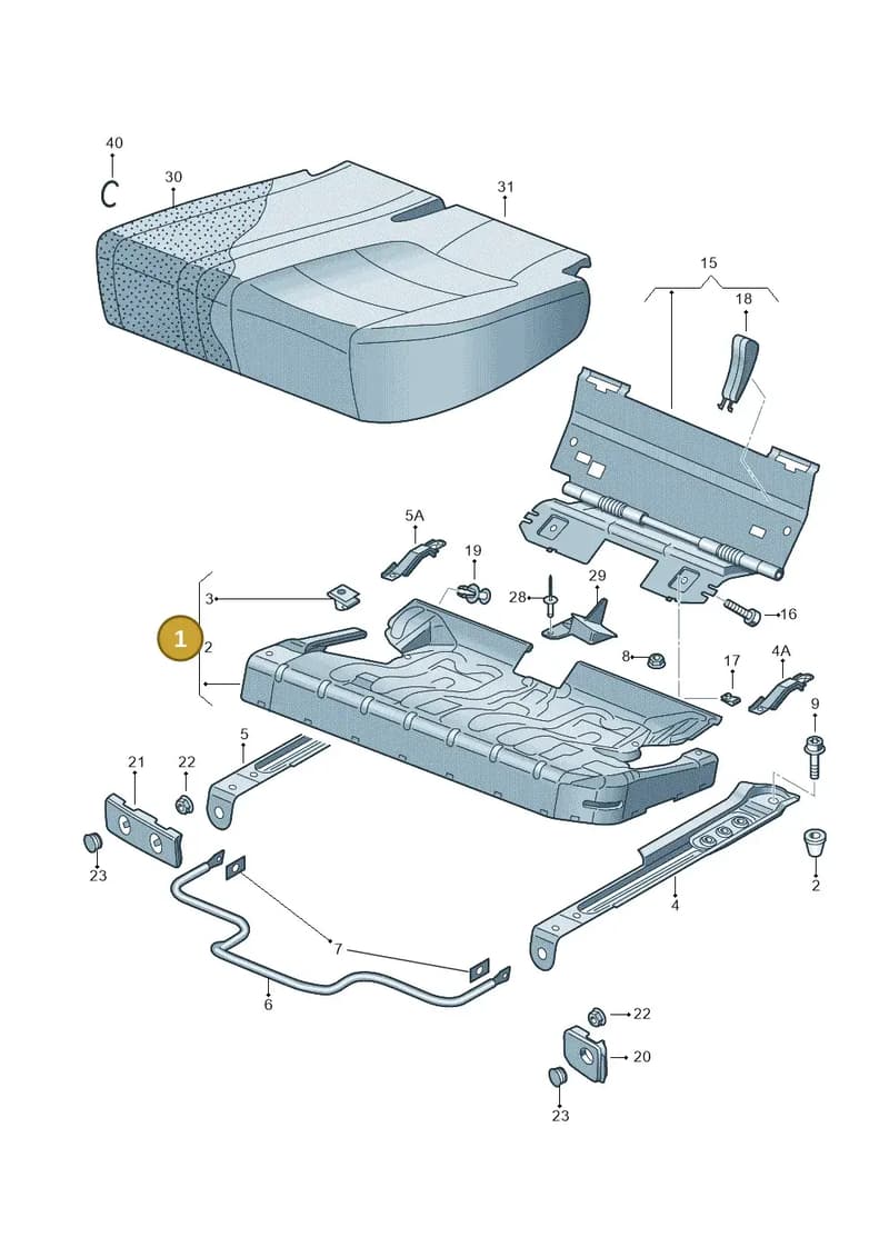 1K0885321H — SEAT Altea XL (2013-) diagram 459885300, position 1