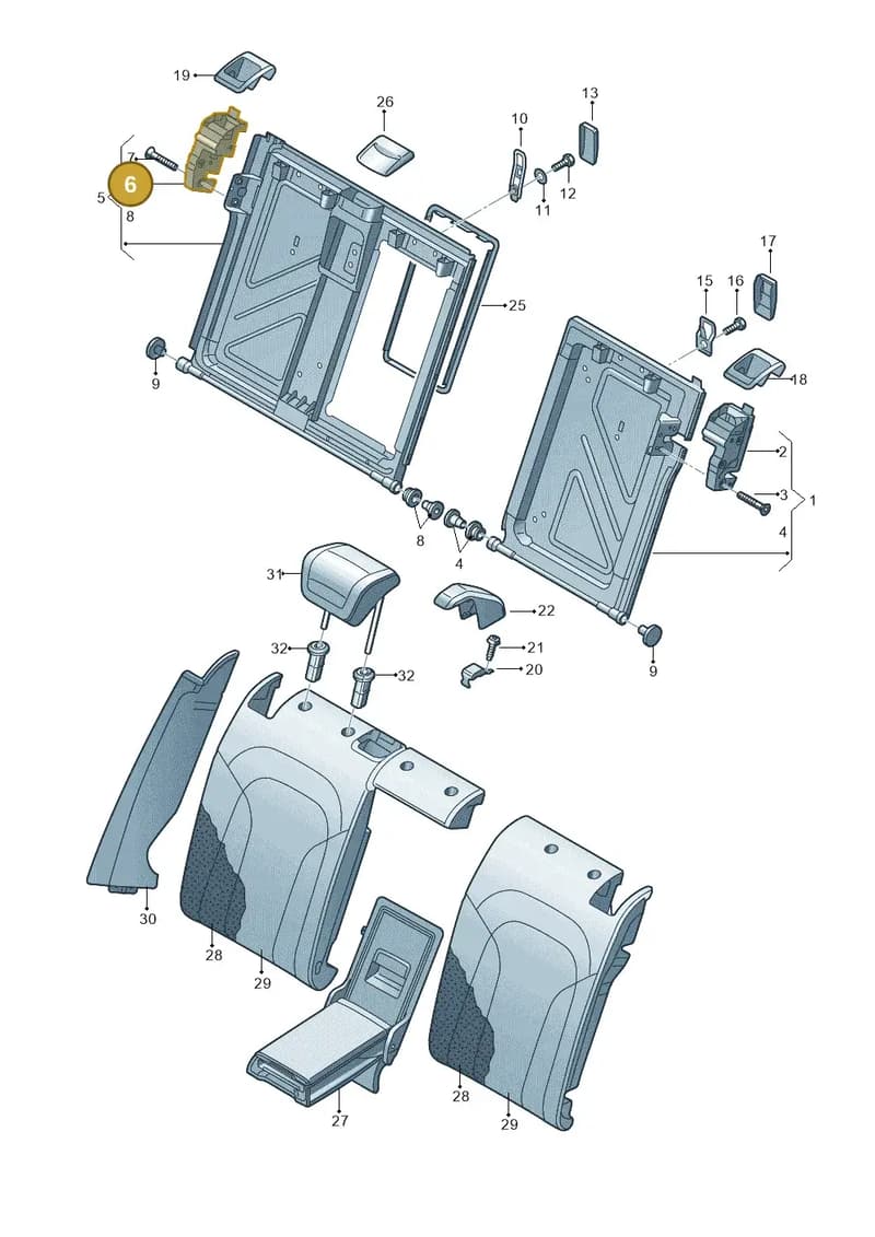 1K0885682M — Audi Q3 1.4 (2016-) diagram 855885700, position 6