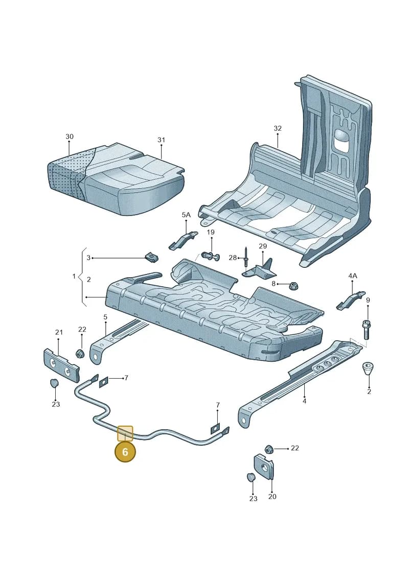 1K0885721B — Volkswagen Tiguan (2009-2019) diagram 688885300, position 6
