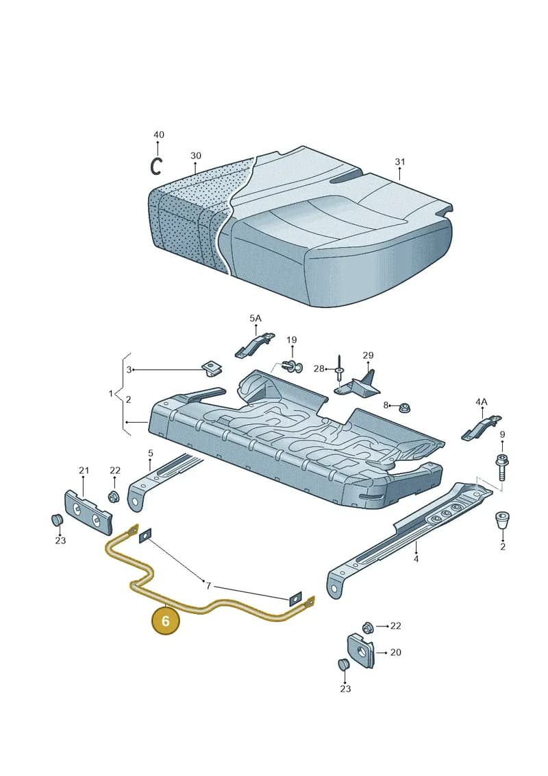 1K0885721B — Volkswagen Tiguan (2011-2018) diagram 719885030, position 6
