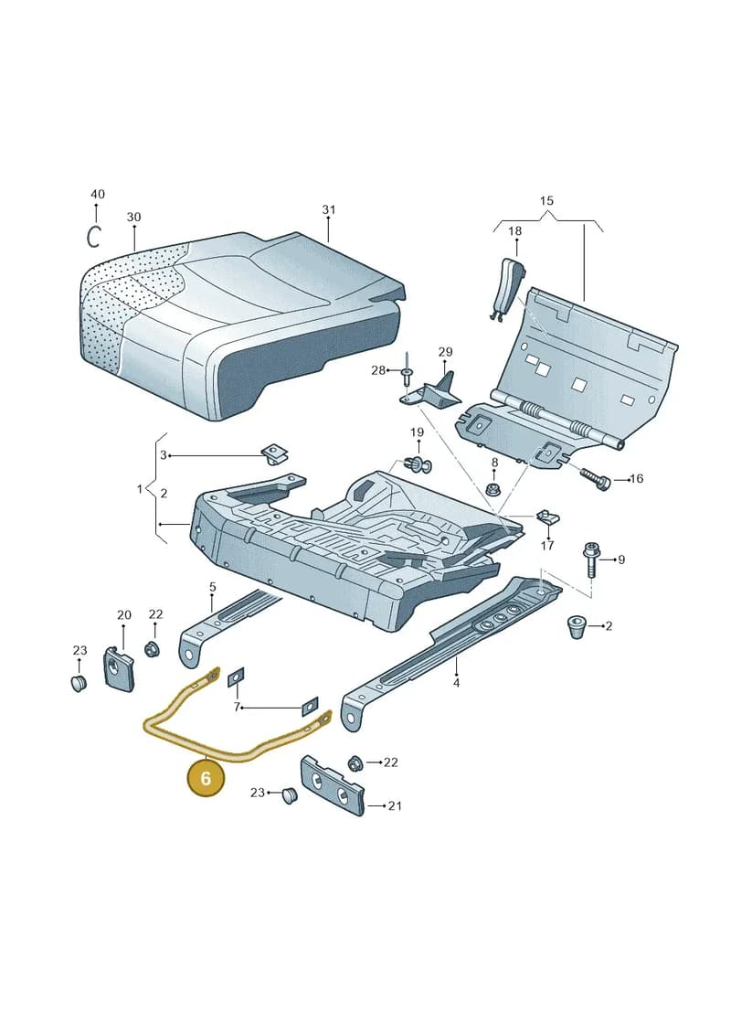 1K0885722B — SEAT Altea XL (2013-) diagram 459885200, position 6
