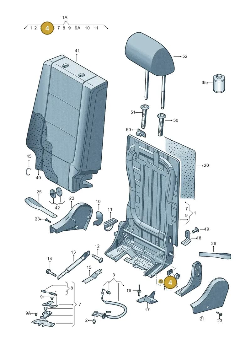 1K0885767B — Volkswagen Tiguan (2011-2018) diagram 459885600, position 4