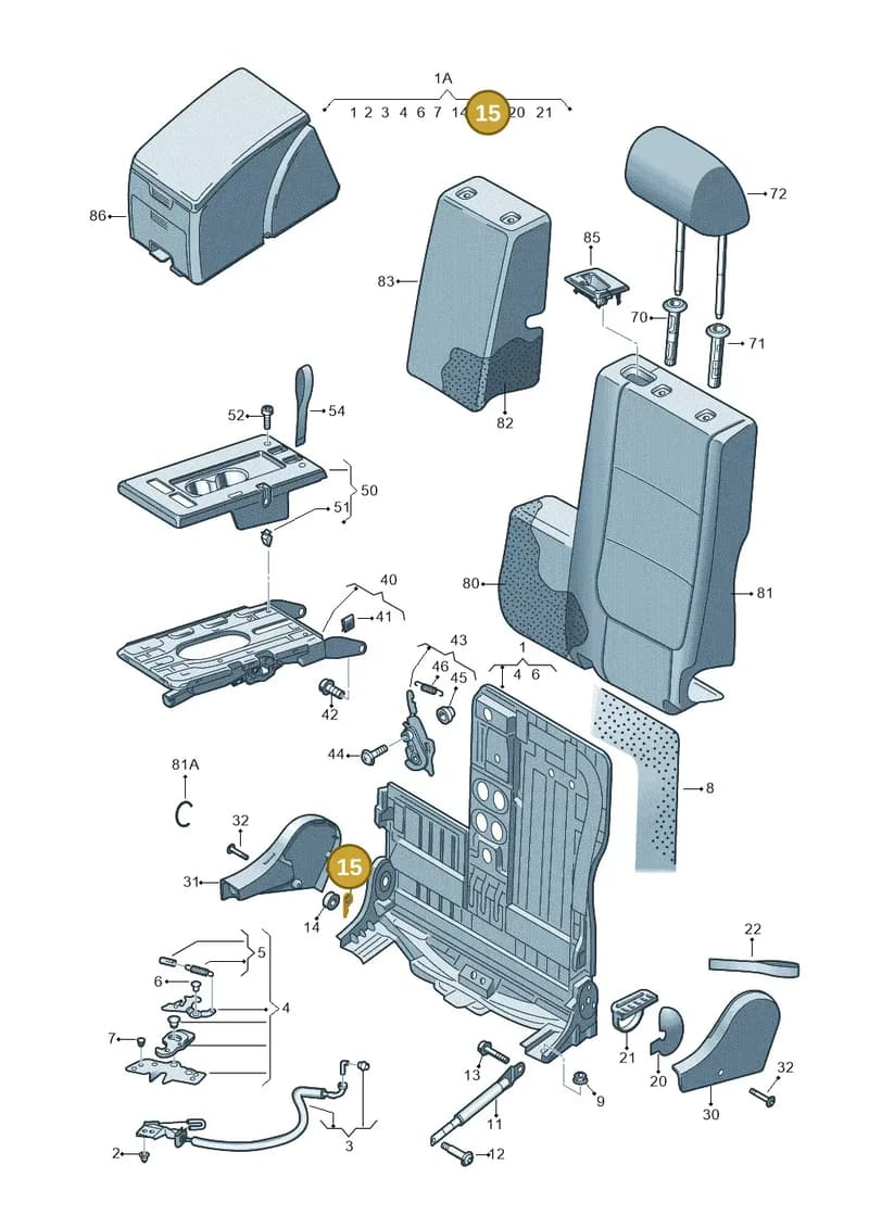 1K0885767B — SEAT Altea XL (2013-) diagram 777885850, position 15