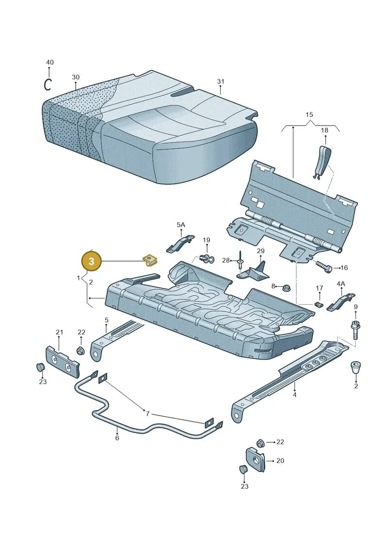 1K0885872B — SEAT Altea XL (2013-) diagram 459885300, position 3