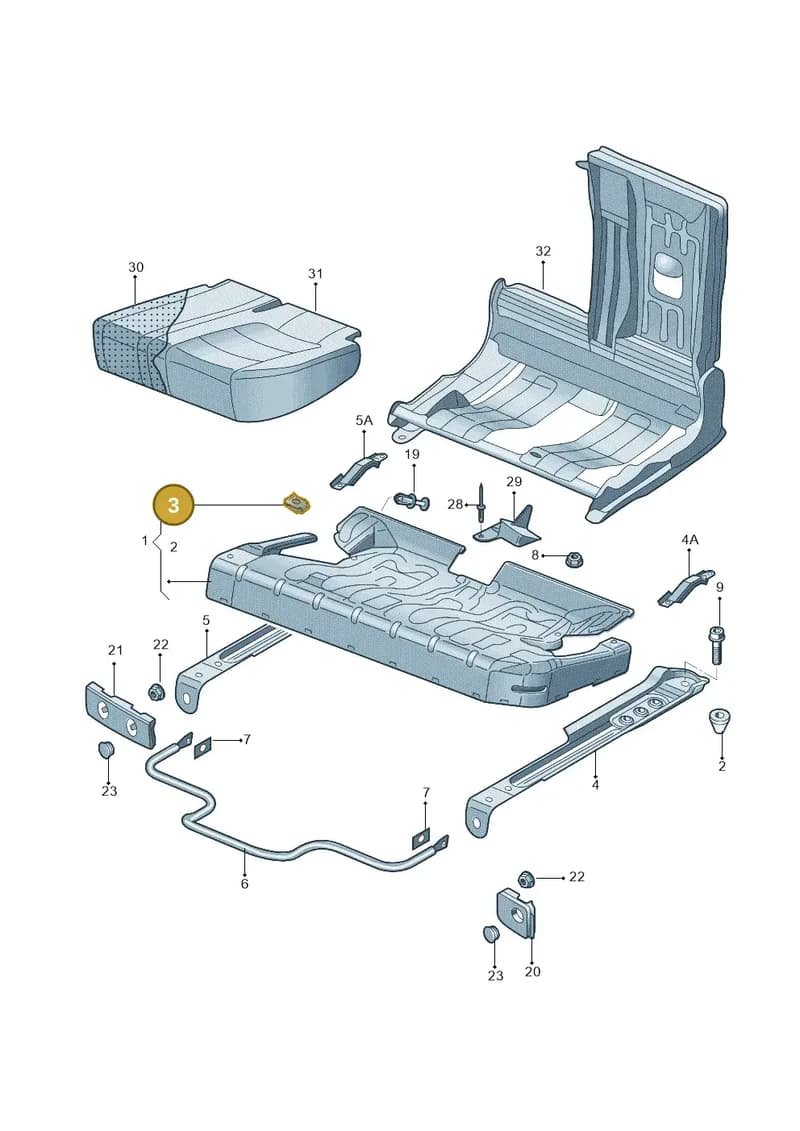 1K0885872B — Volkswagen Tiguan (2009-2019) diagram 688885300, position 3
