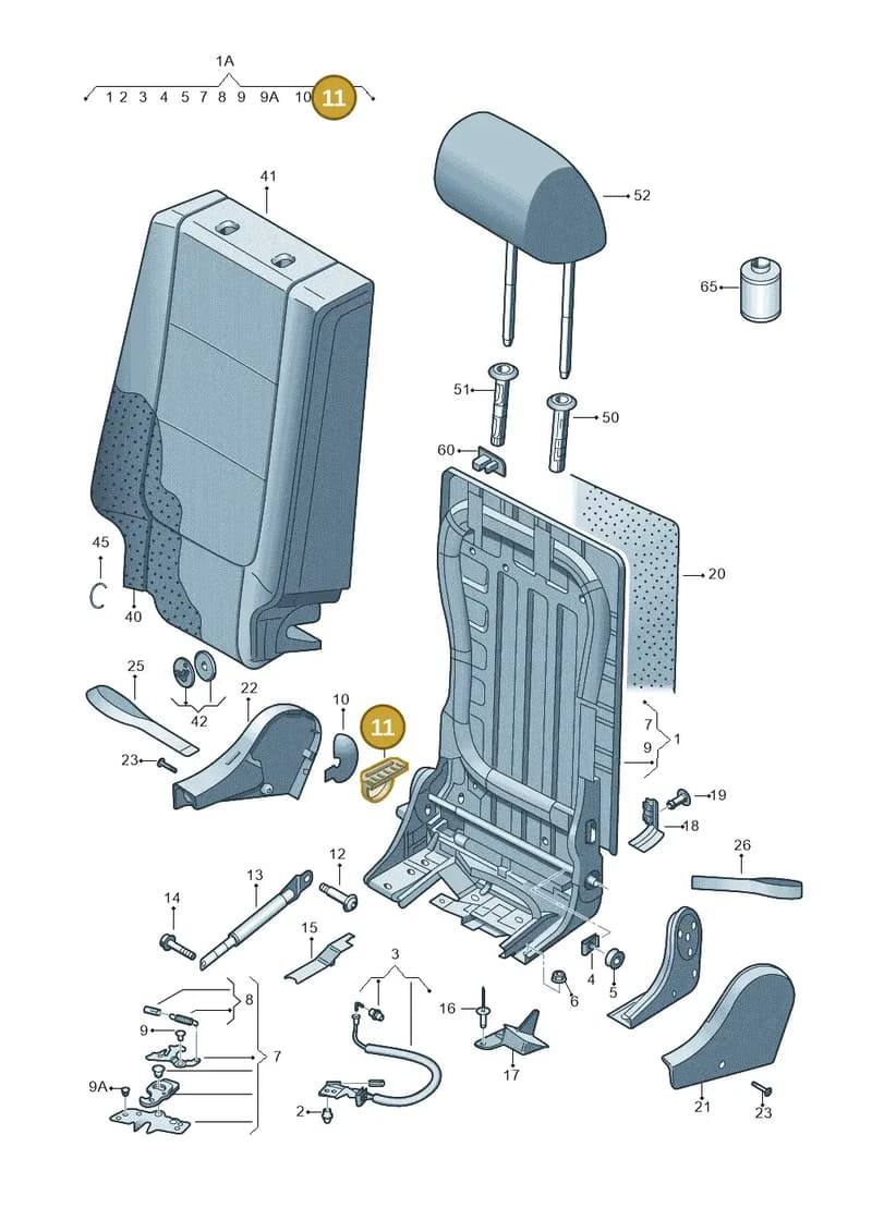 1K0885970B — SEAT Altea XL (2013-) diagram 459885600, position 11
