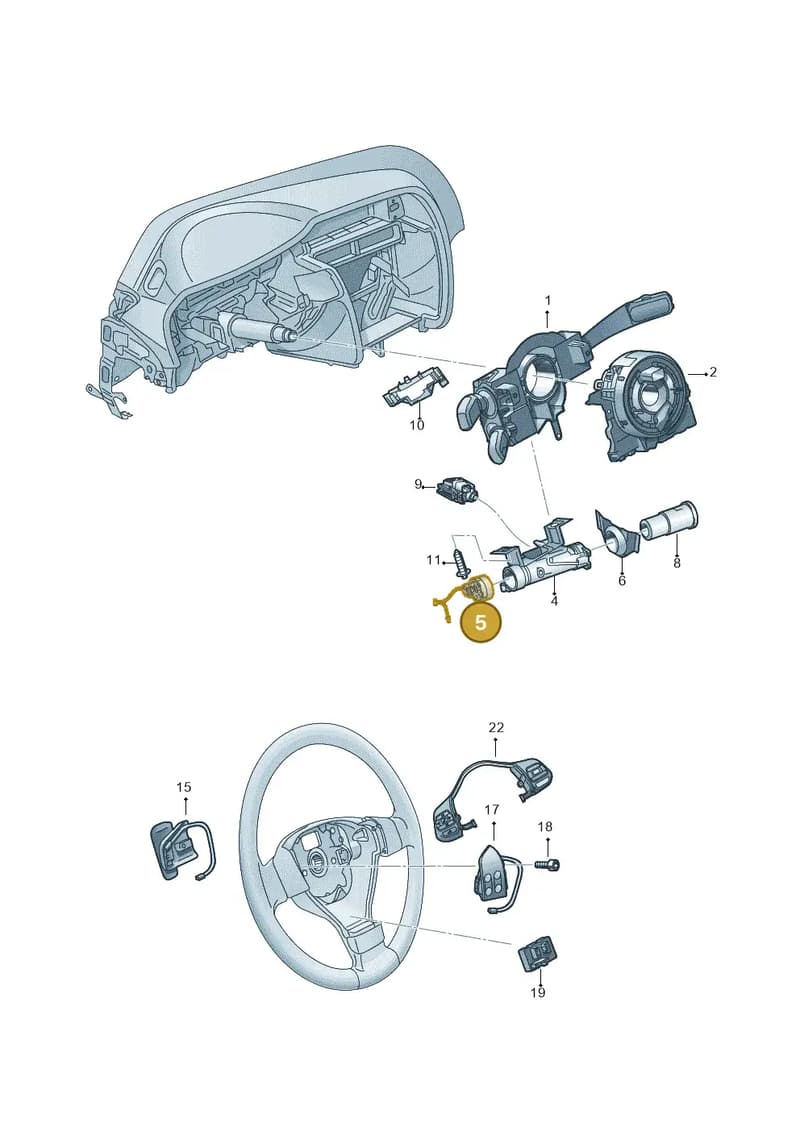 1K0905849 — Volkswagen Caddy (2015-2020) diagram 718953500, position 5