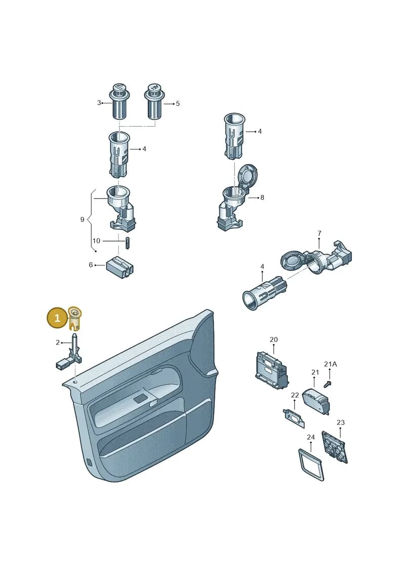 1K0919242A82V — Volkswagen Golf estate (2009-2013) diagram 409919700, position 1