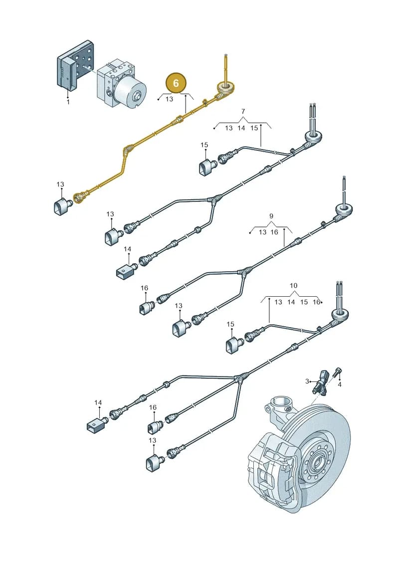 1K0927903AE — Volkswagen Golf Cabriolet (2011-2016) diagram 645927000, position 6
