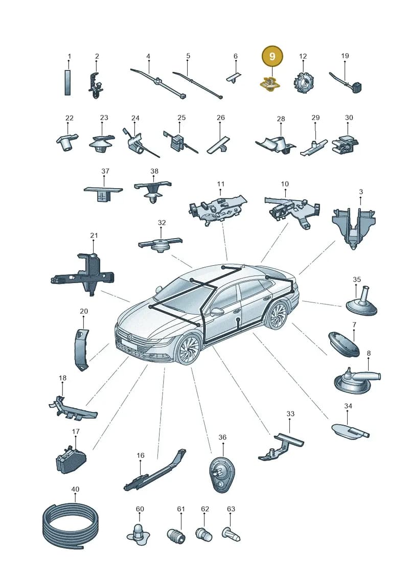 1K0937510A — Volkswagen Arteon (2017-2025) diagram 828971920, position 9
