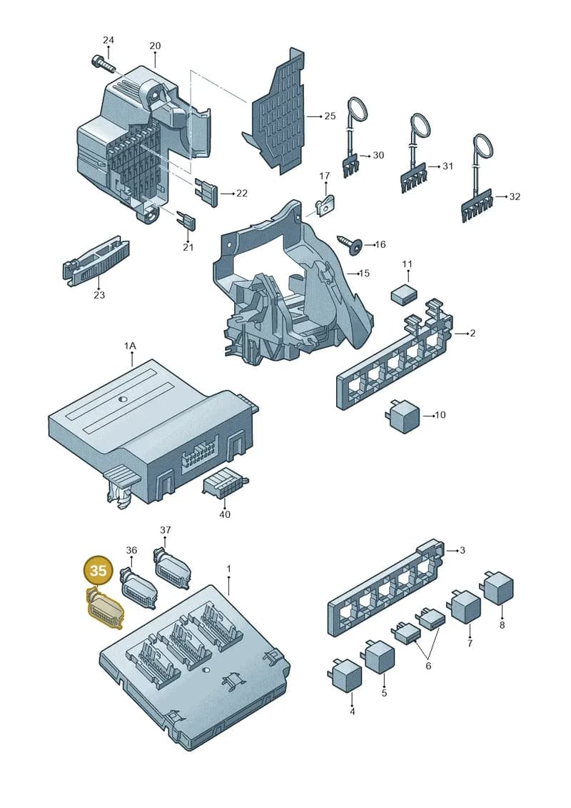 1K0937702D — Volkswagen Golf (2011-2013) diagram 649937000, position 35