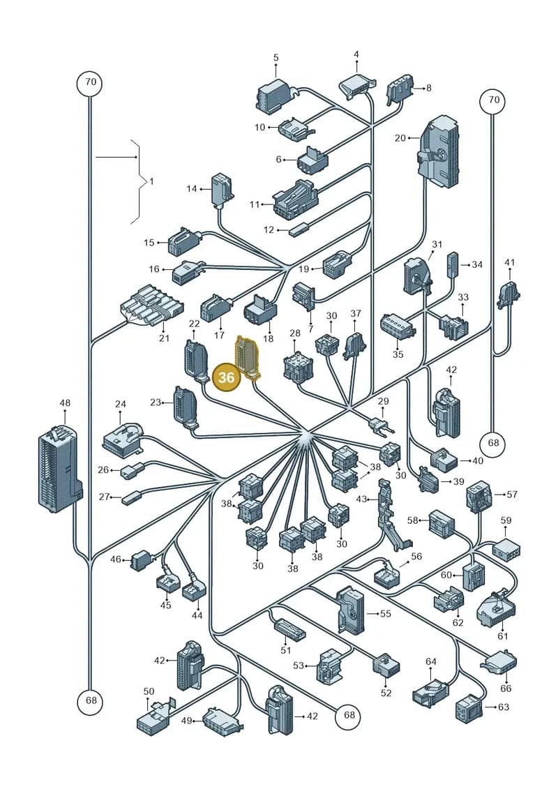 1K0937702E — Volkswagen Golf Plus (2011-2014) diagram 650971810, position 36