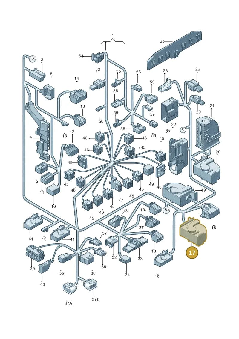 1K0937702F — Volkswagen Jetta 1.4 (2013-2015) diagram 775971830, position 17